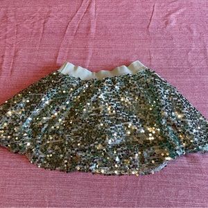 Girls Justice teal sequined skirt size 14